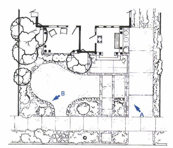 site plan c for a front yard garden makeover