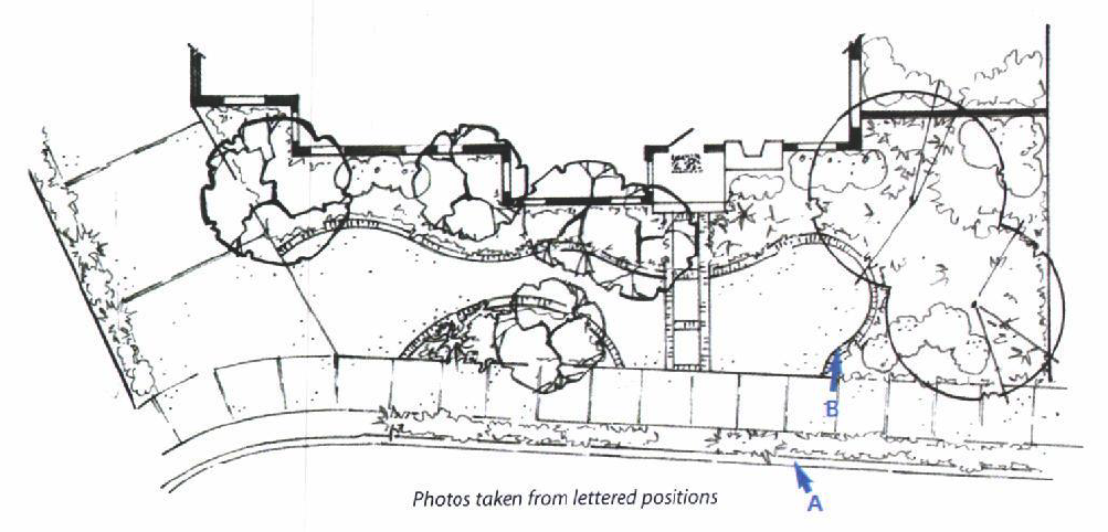 site plan d for a front yard garden makeover