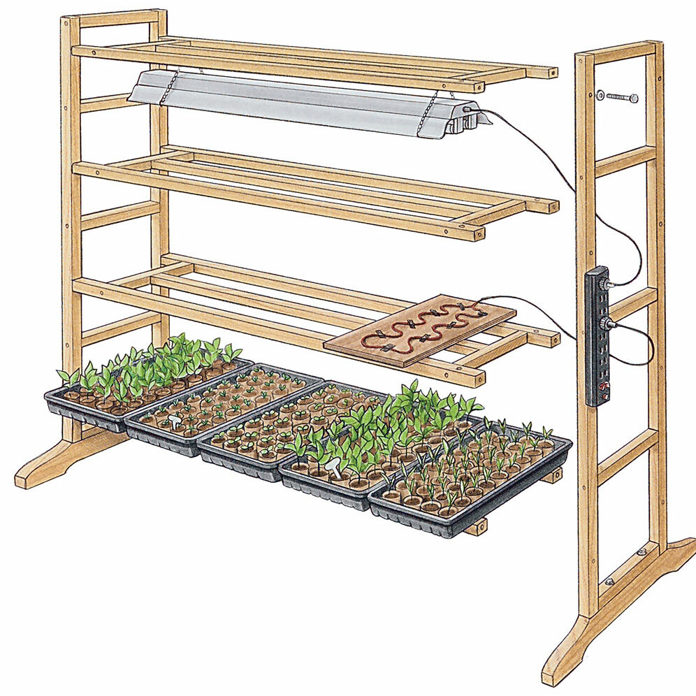 Tiered growing stand illustration