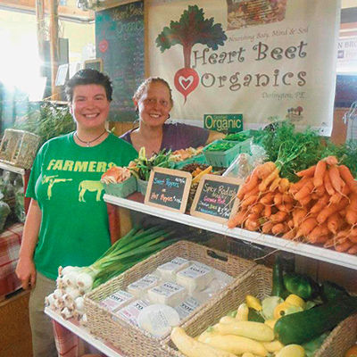 Verena Varga and Amy Smith of Heart Beet Organics in North Wiltshire, Prince Edward Island, Canada. Photo: courtesy of Heart Beet Organics