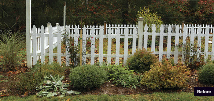 Before photo of Fine Gardening test garden