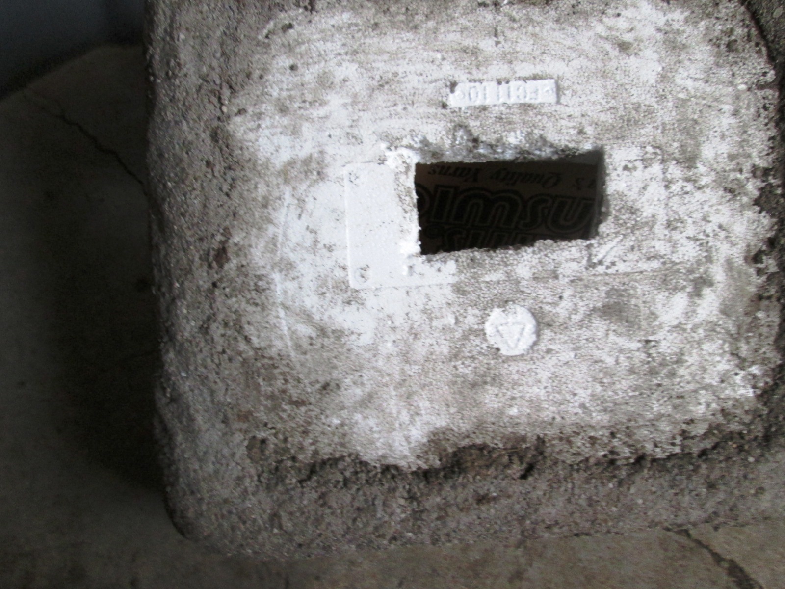 styrofoam container with screening over the drainage hole