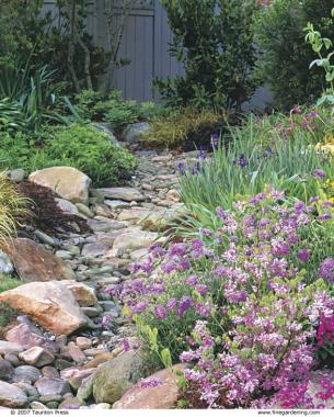 Design a Dry Streambed to Direct Runoff - Horticulture