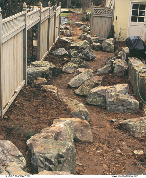 Design a Dry Streambed to Direct Runoff - Horticulture