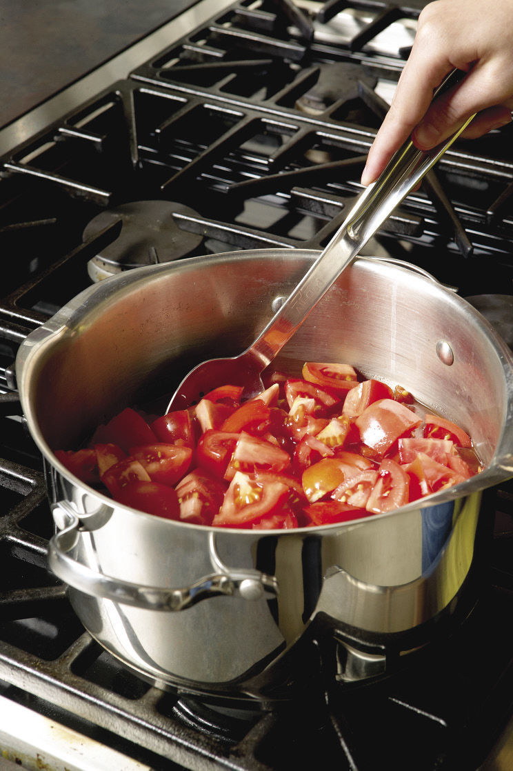 boiling tomatoes