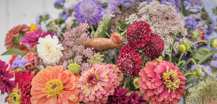 bucket of flowers