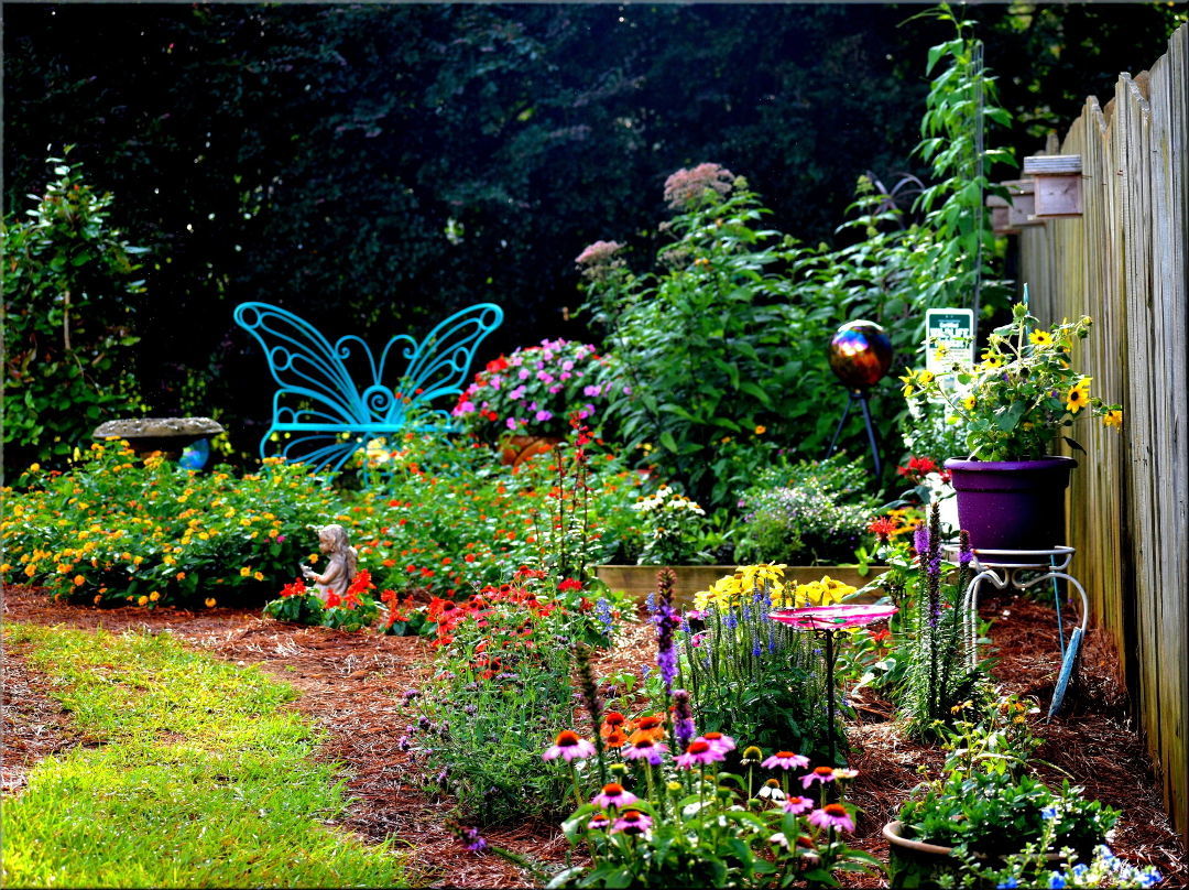 Outside, outdoor-living spaces, backyard, backyard spaces, garden, butterfly  garden