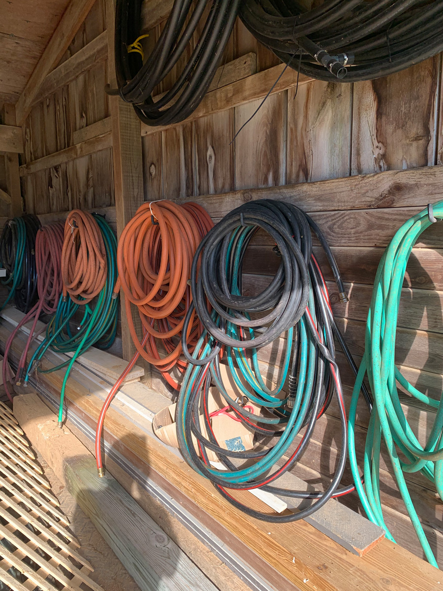 hoses put away