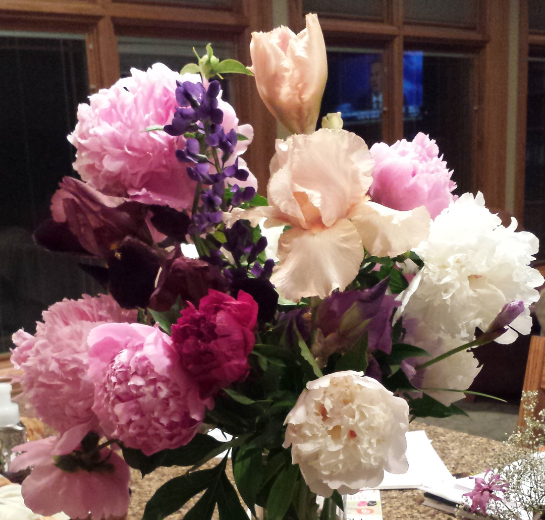 peonies in a vase