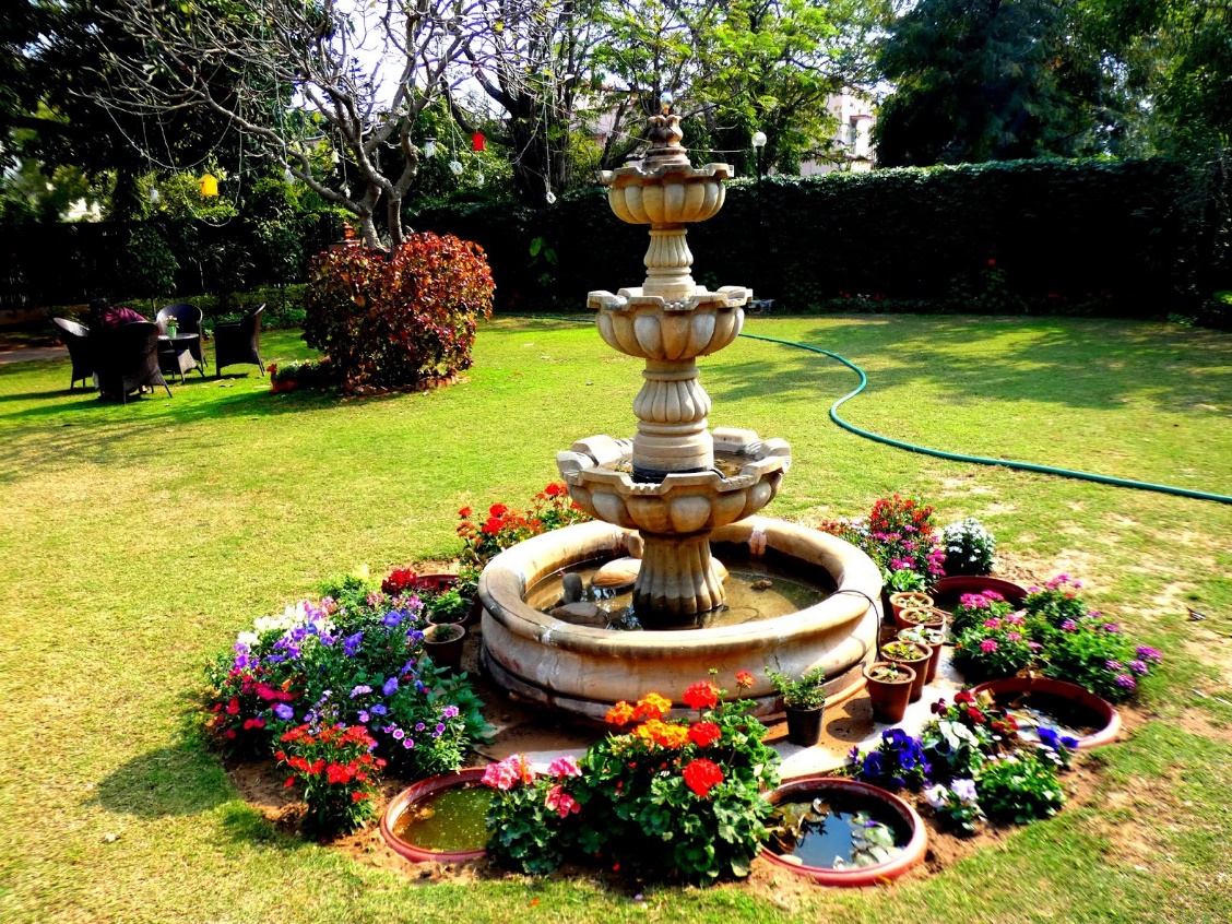 stone fountain