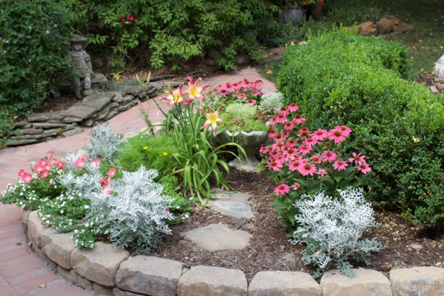 annual and perennial garden bed