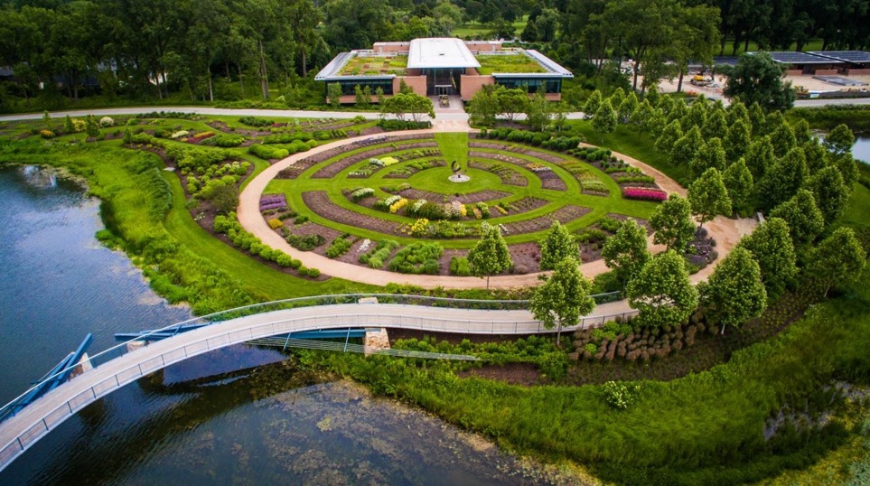 another aerial view of trial garden