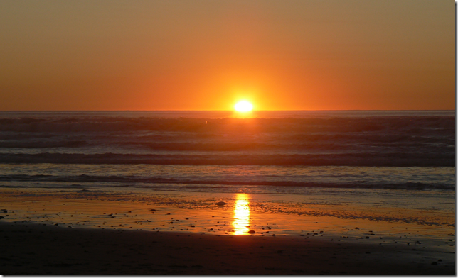 Oregon coast at sunset