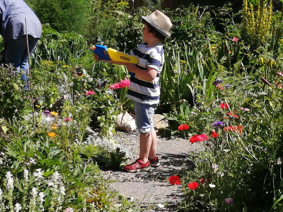 grandchild in the garden