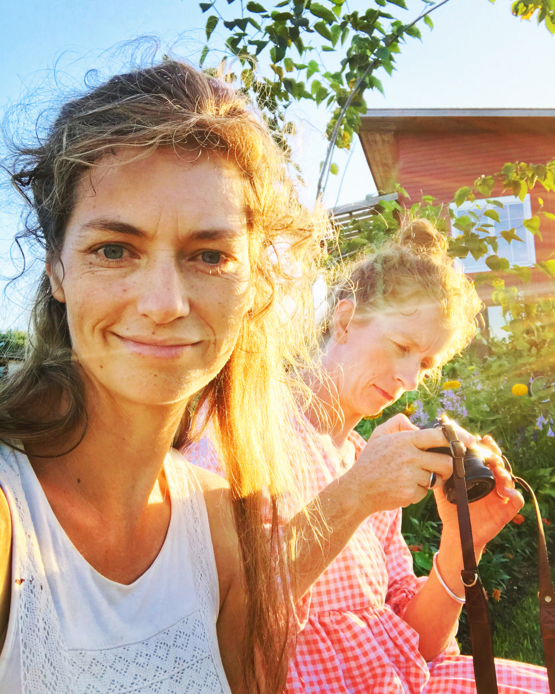 Hannah Miller in her garden