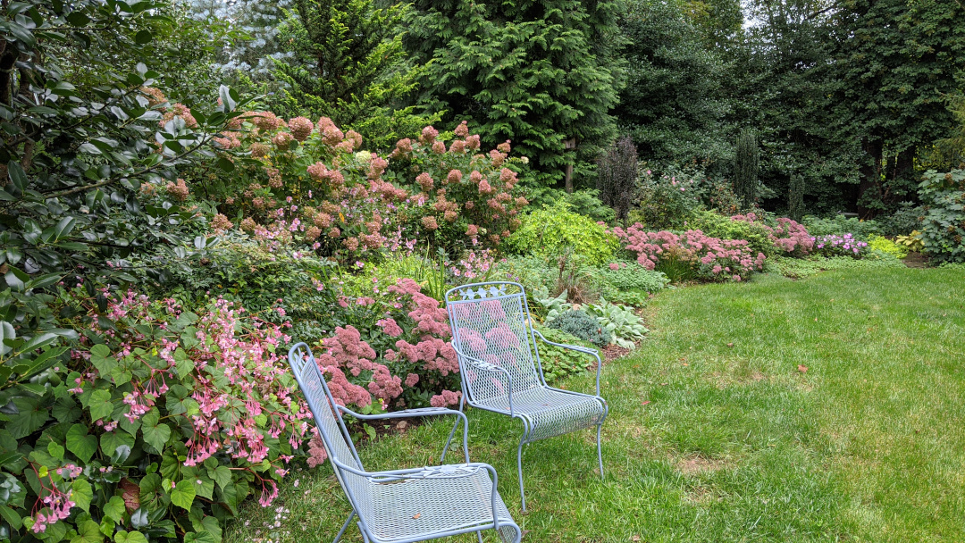 dusty pink garden theme