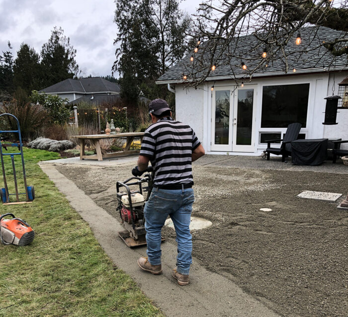 creating a gravel patio