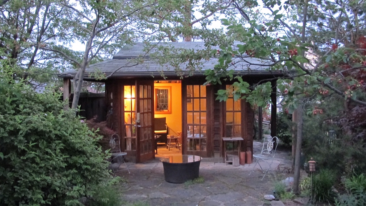 french doors leading out to garden patio