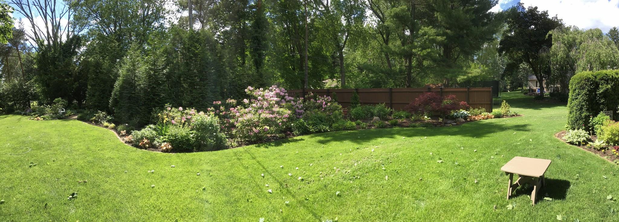 large backyard garden bed