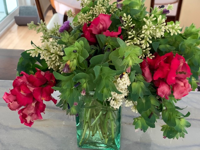 bouquet with cerinthe and snapdragons