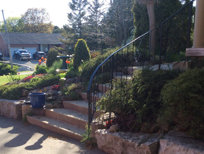 front yard garden in spring