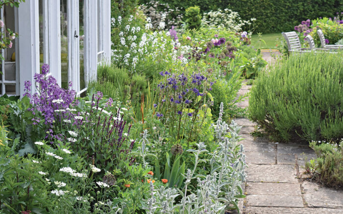 english country garden in summer