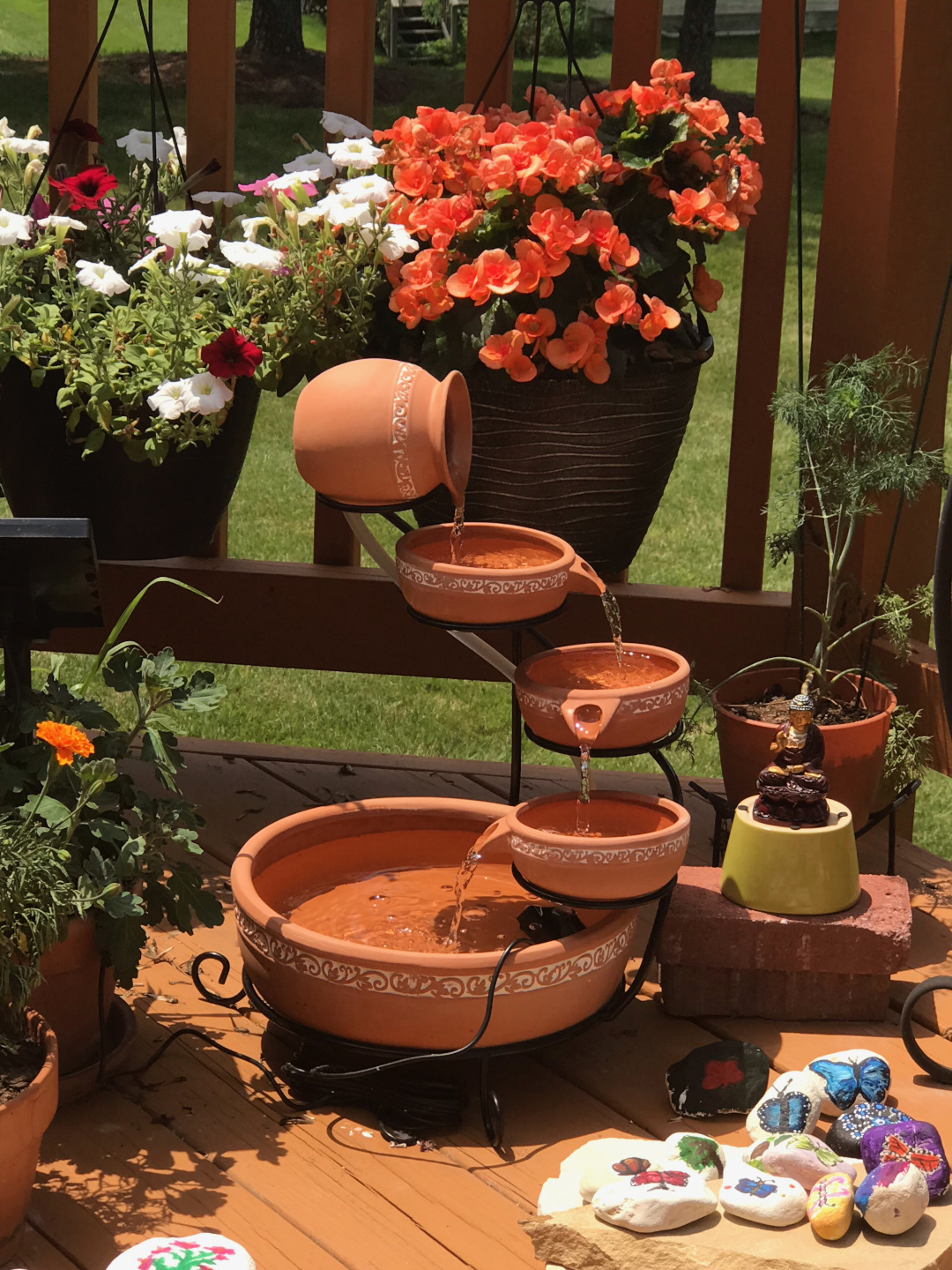 small terra cotta water feature