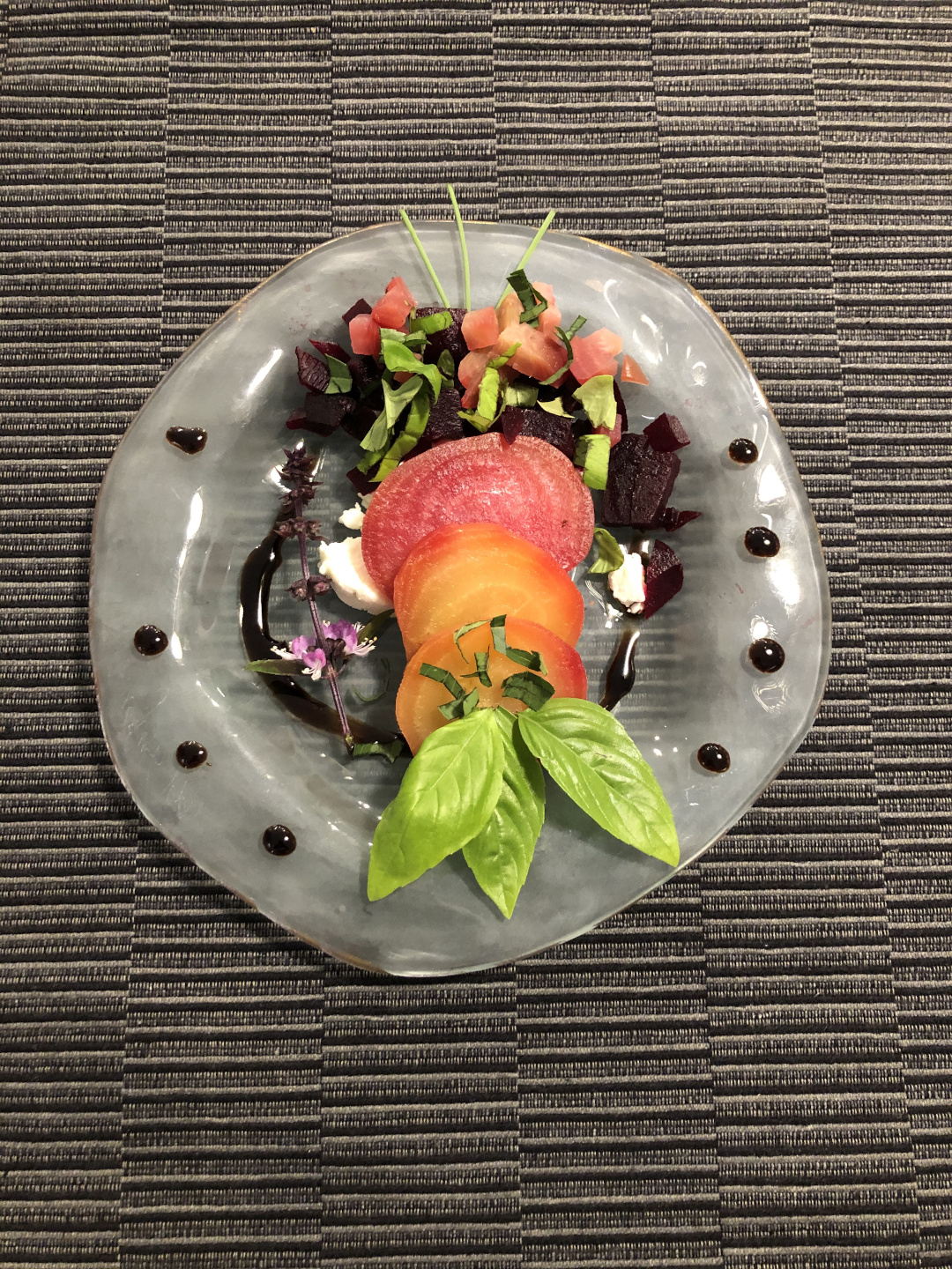 creative beet salad with orange beets