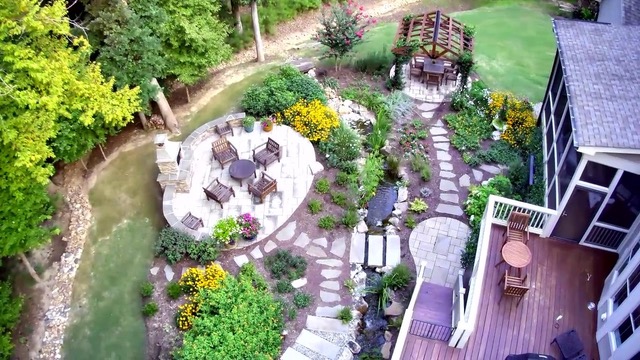 view of garden from above