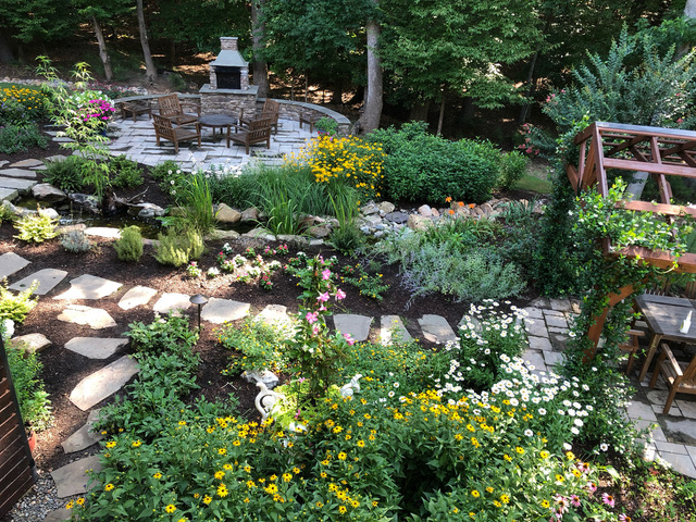 view of garden from above