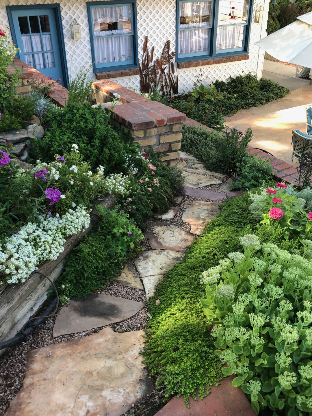 stone path leading into garden