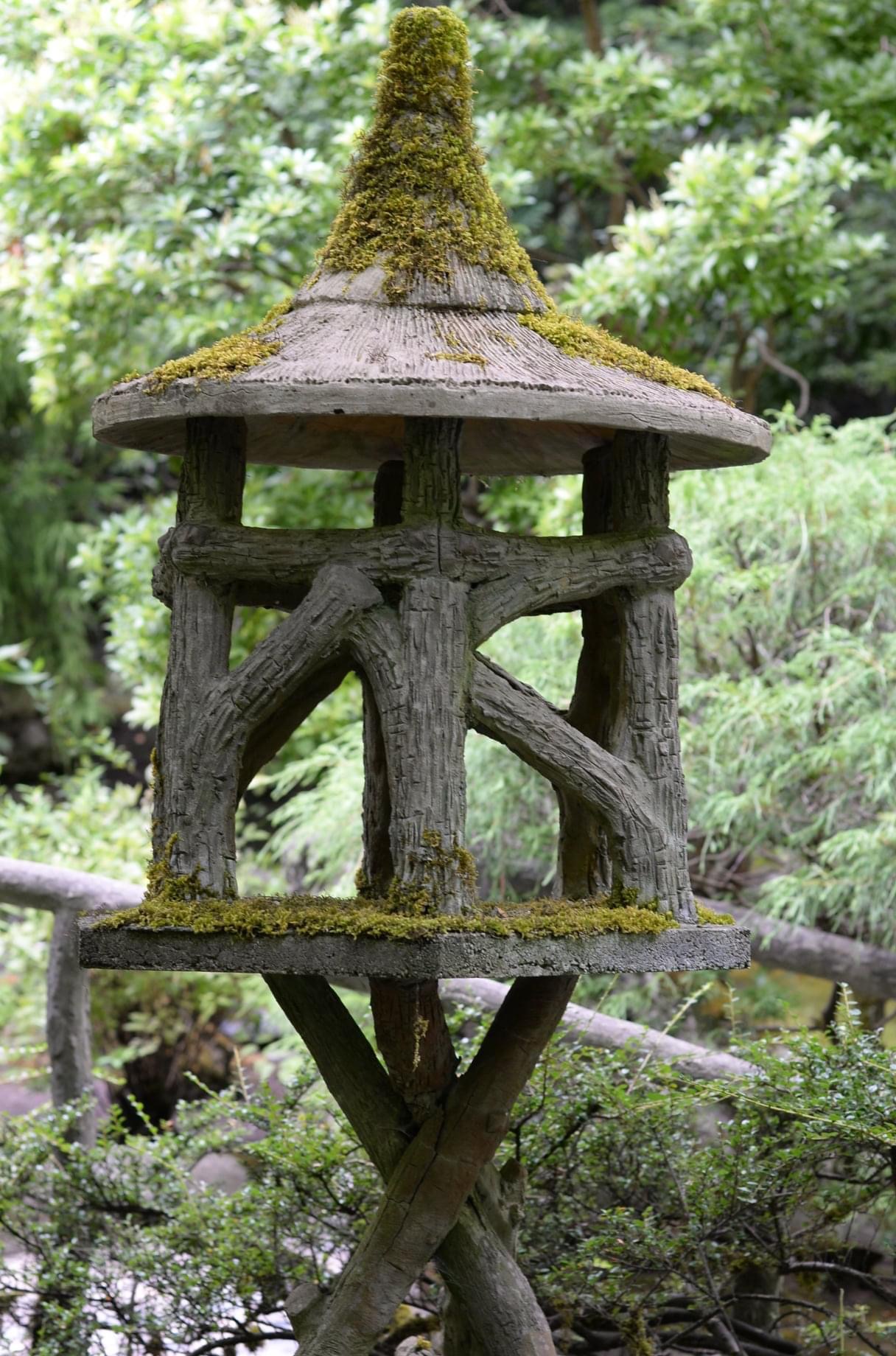 concrete sculpture that looks like wood