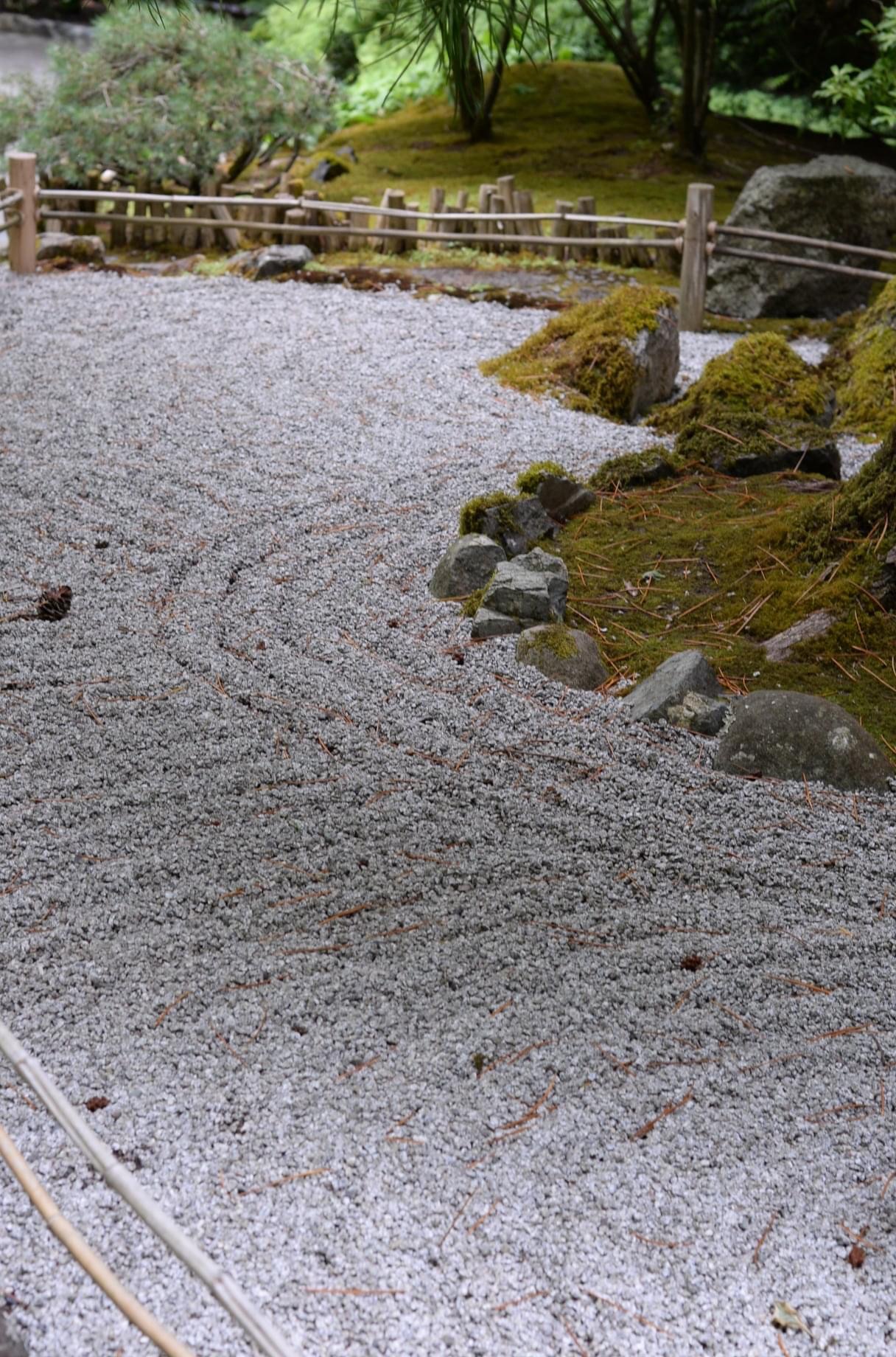 raked gravel zen garden