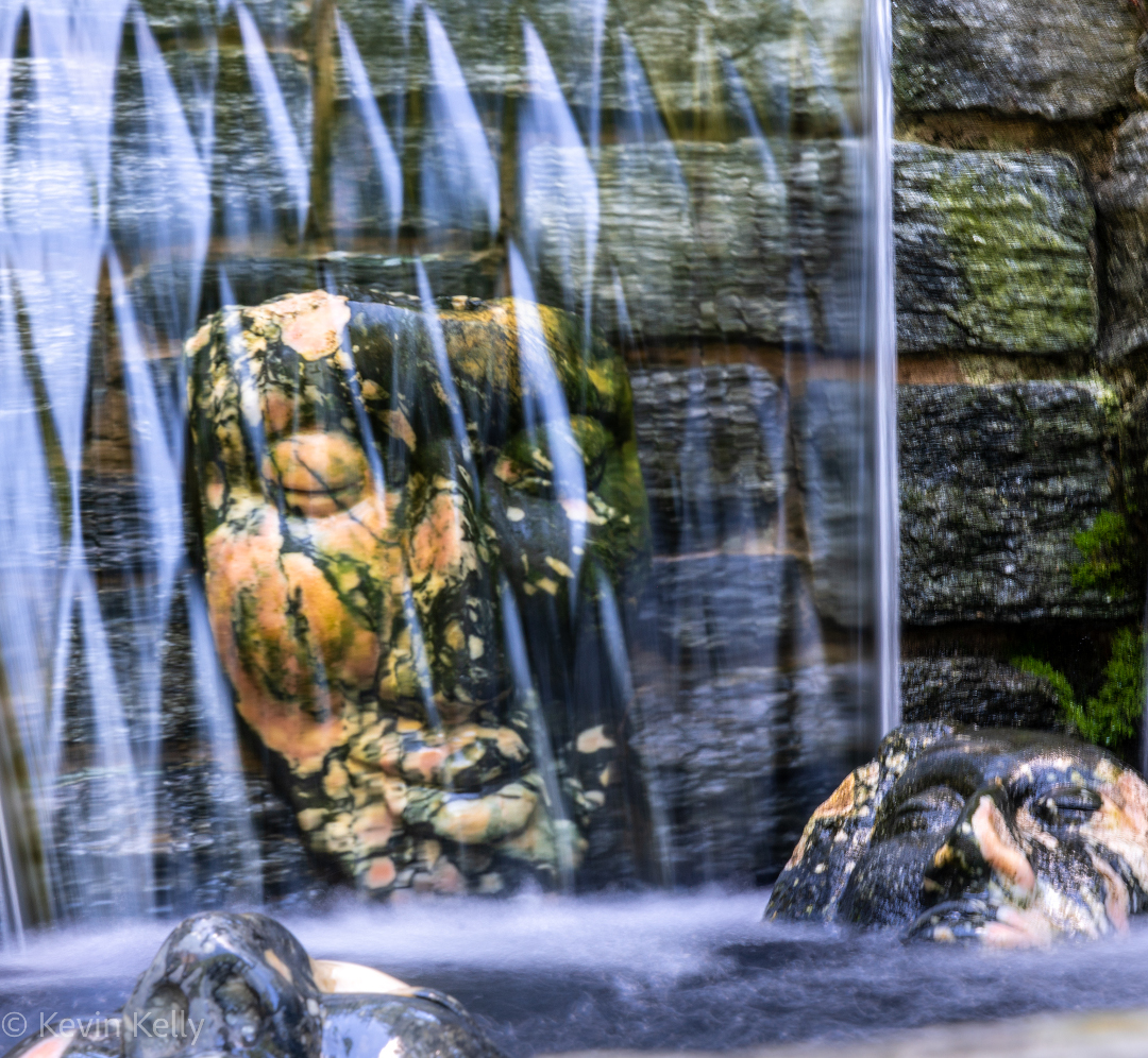 This is a fun, and somewhat “creepy” fountain, located within the Ruin Garden.