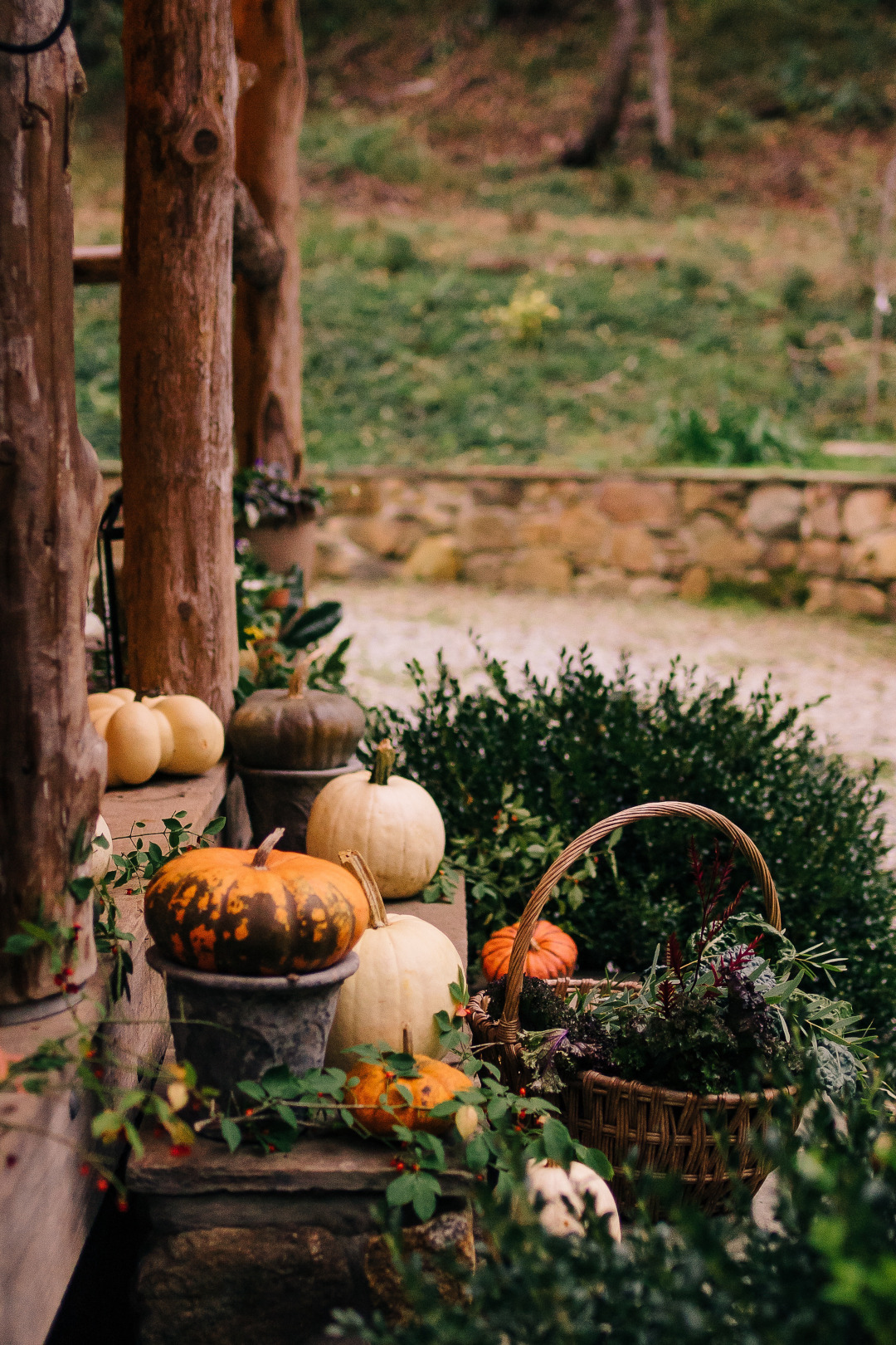 gourds on the front porch