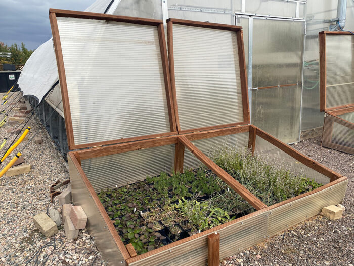 cold frame with plastic exterior