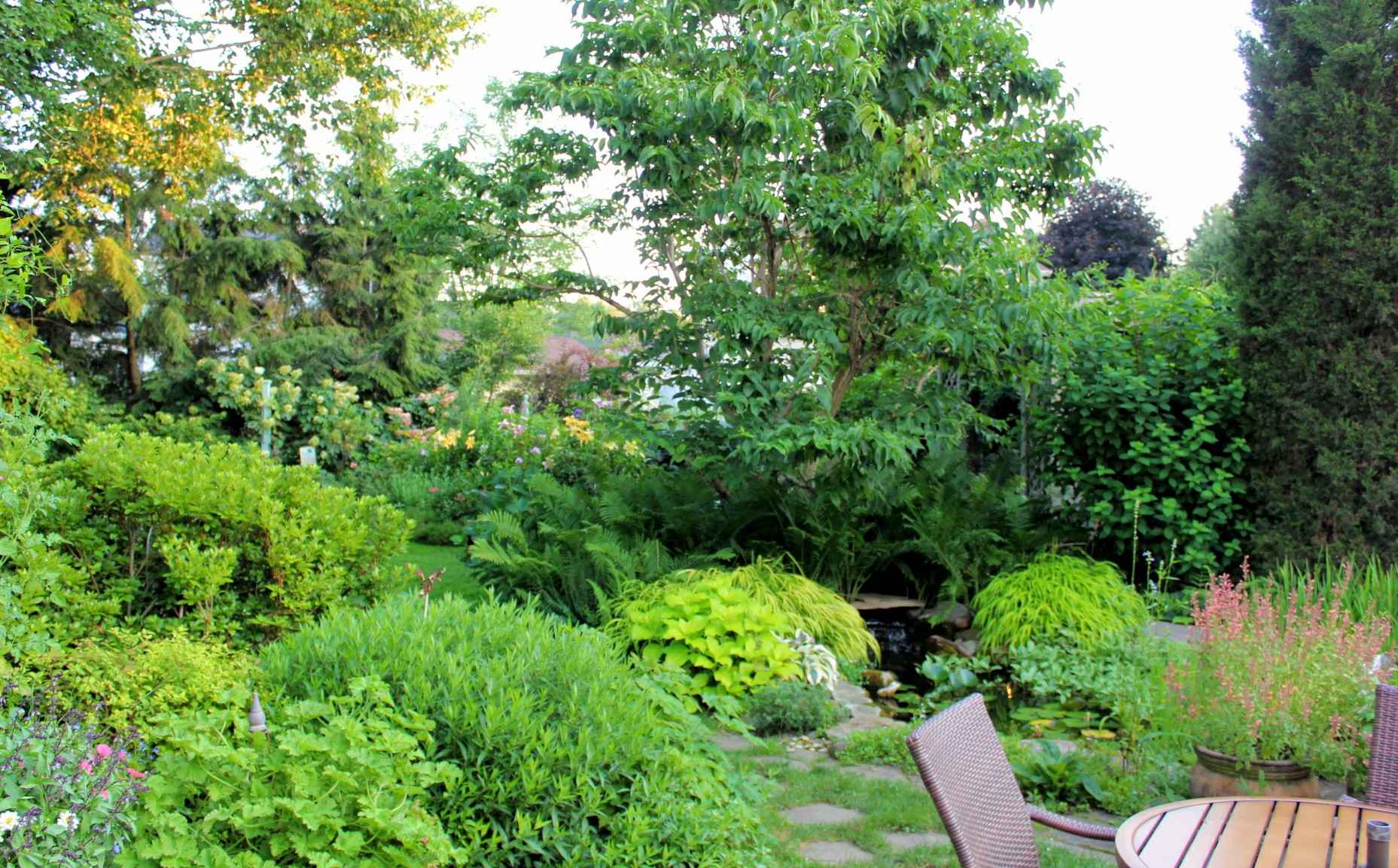 a spot to sit and enjoy the garden