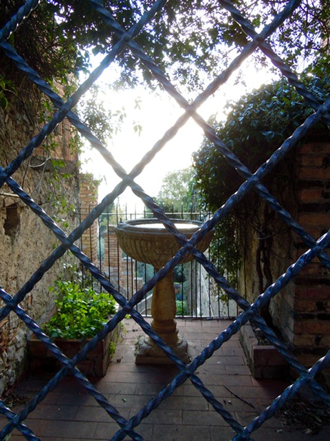 gorgeous water feature tucked into a quiet alcove.