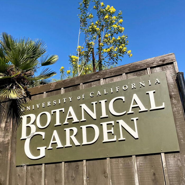 University of California Botanical Gardens sign