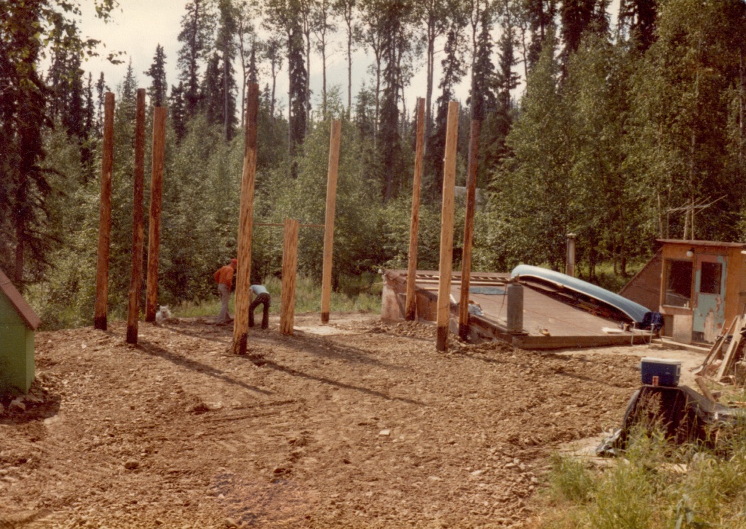 beginning of a house in Alaska being built