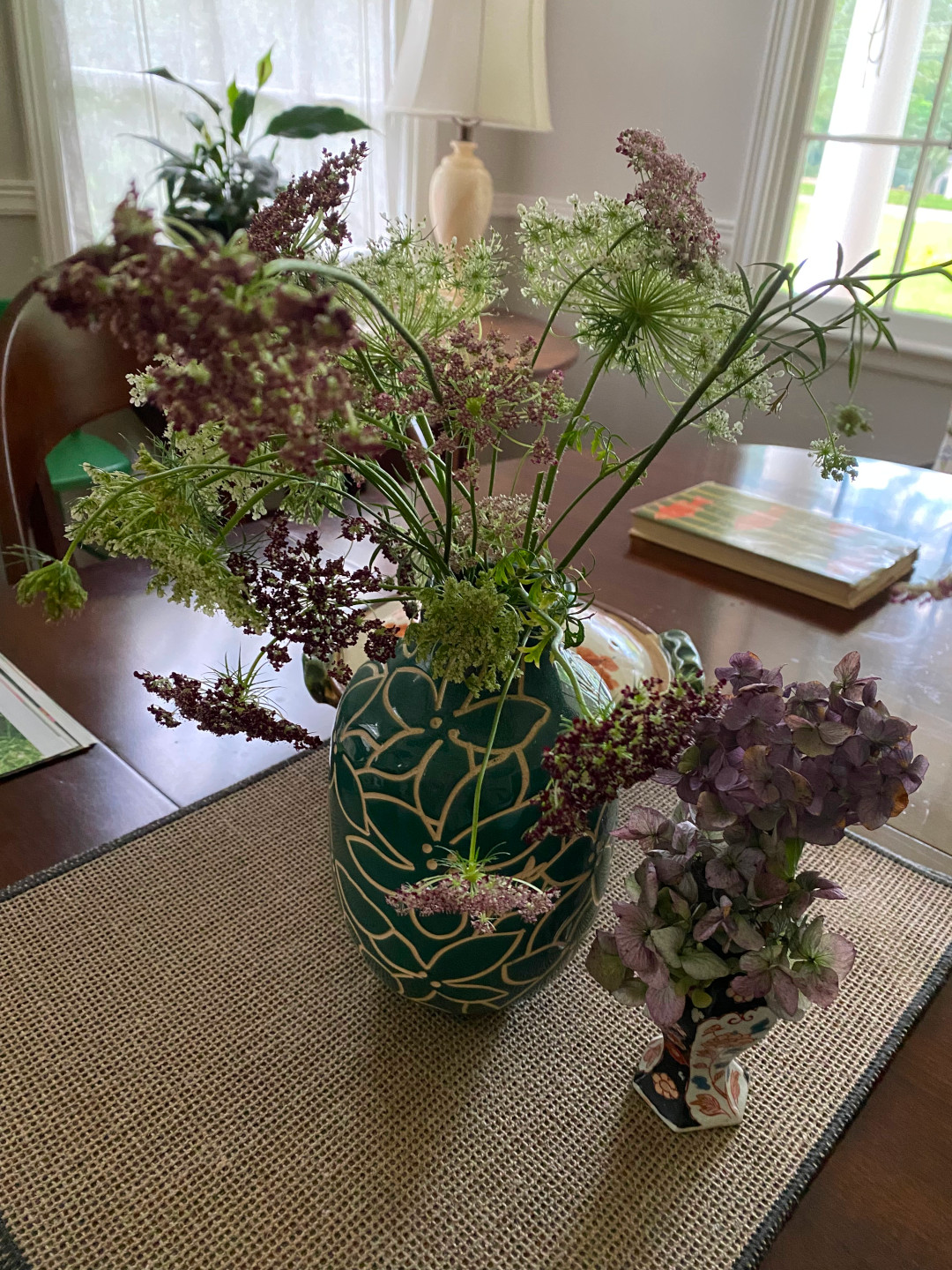 queen annes lace flowers in a vase