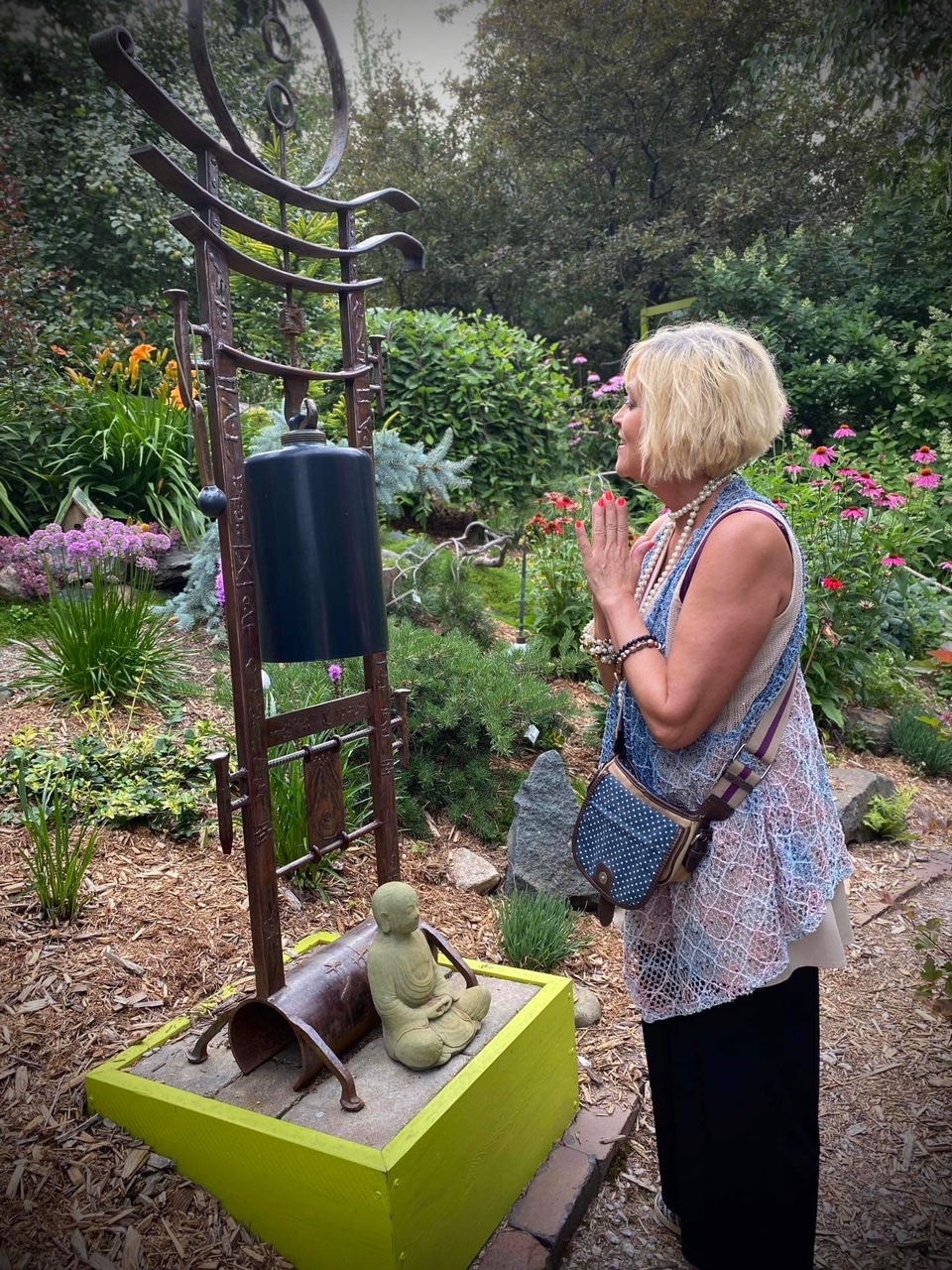 zen bell in the garden