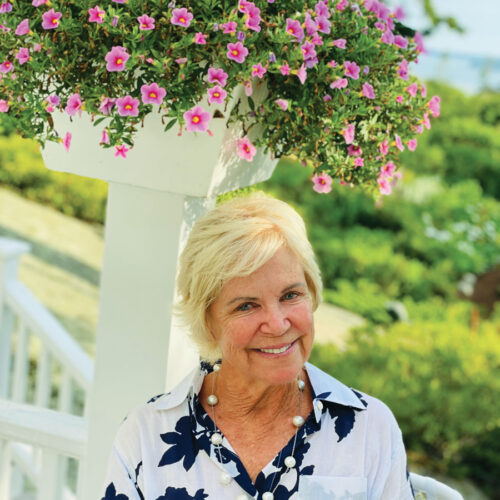 Susan Burke, the owner of the Nantucket garden