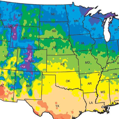 merican Horticultural Society heat zone map