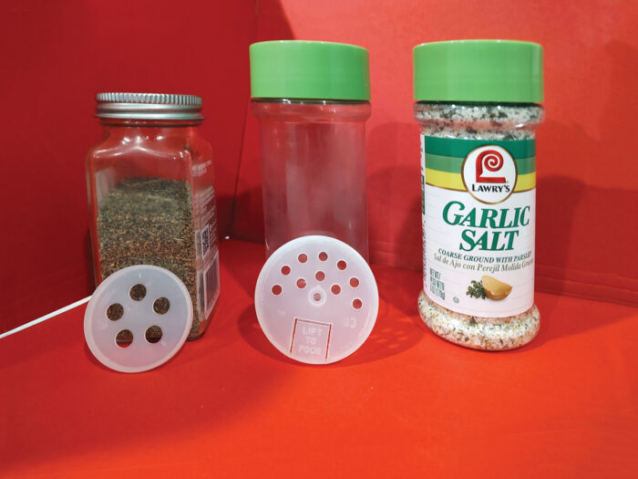 Empty spice containers