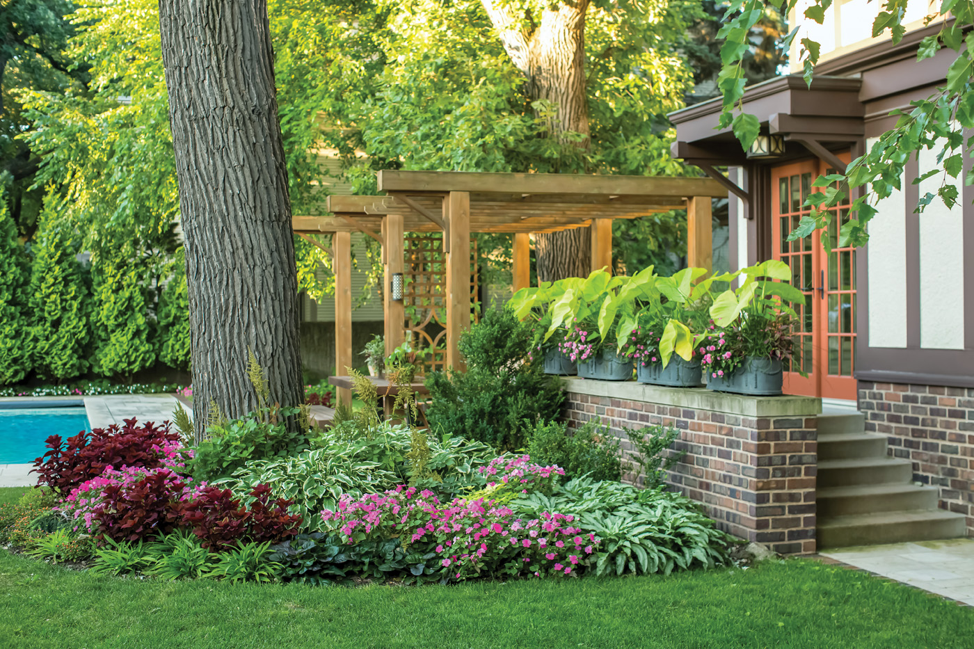 Pergola and plantings photo by Tracy Walsh