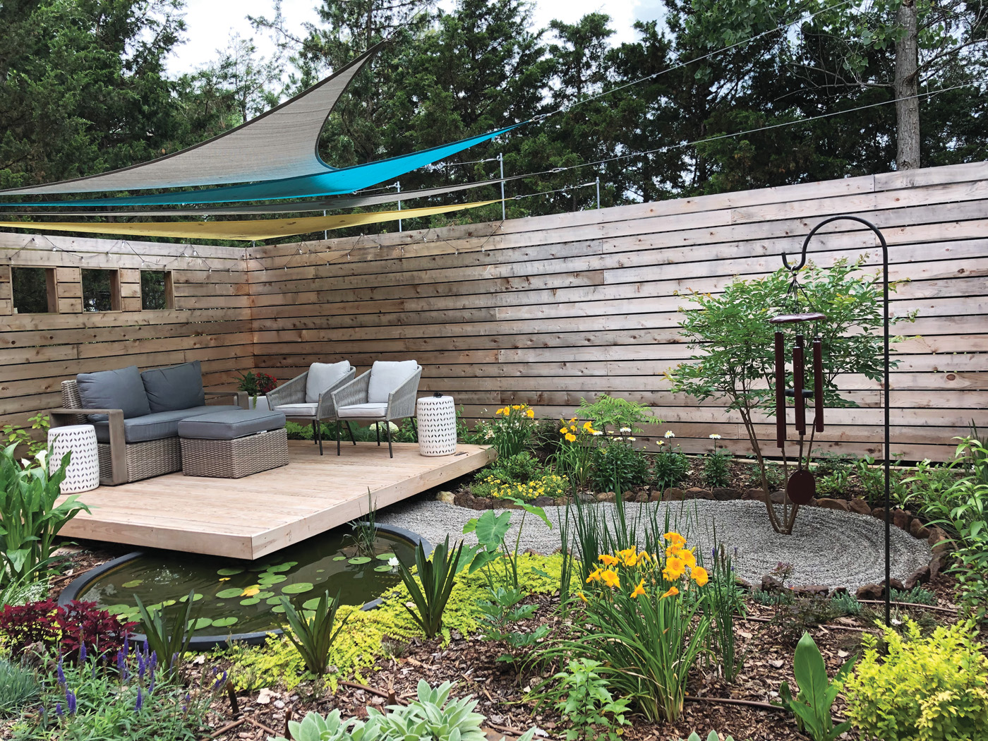 Shade sail photo courstesy Kim Toscano Holmes