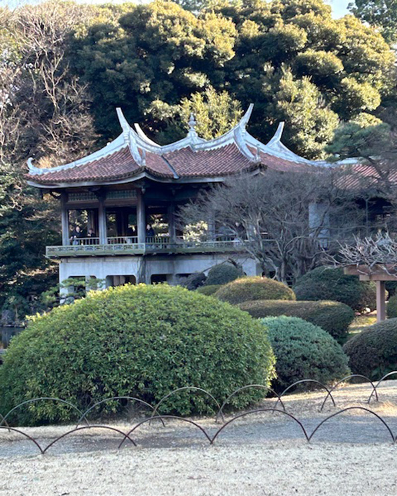 pavillion in Shinjuku Gyoen garden