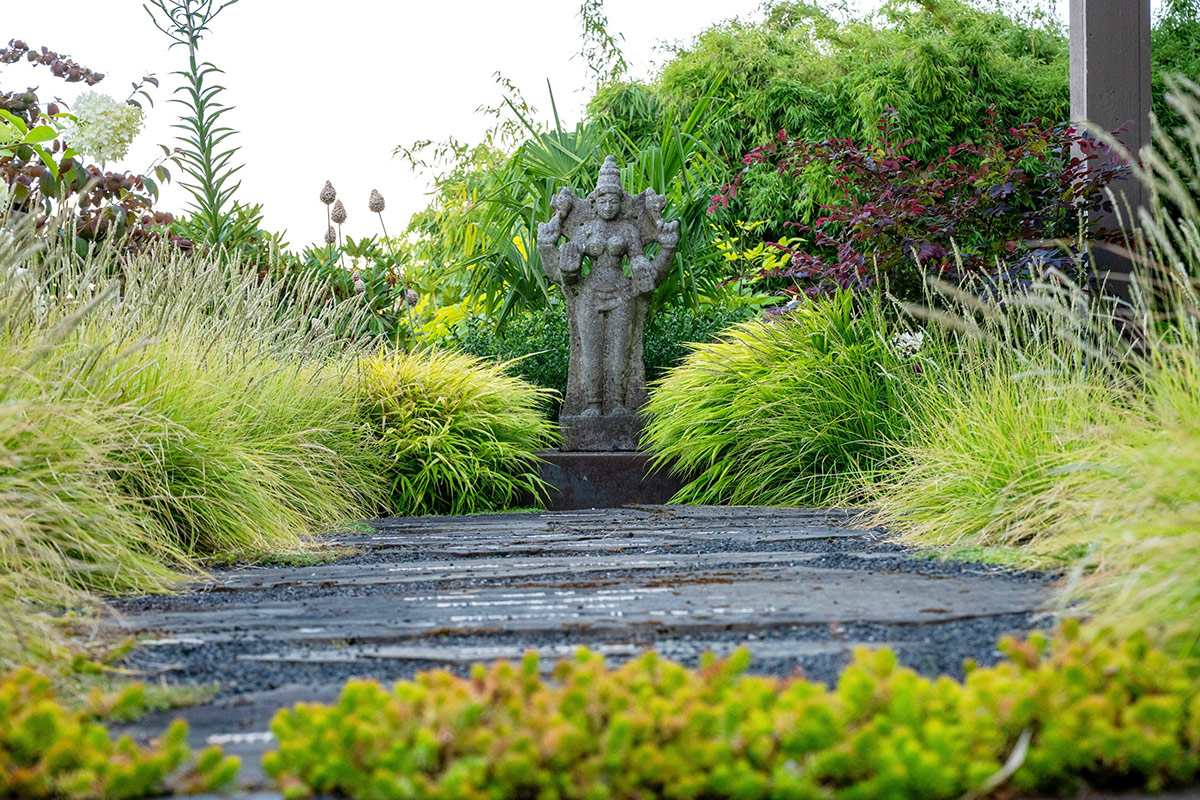 garden path leading to statue