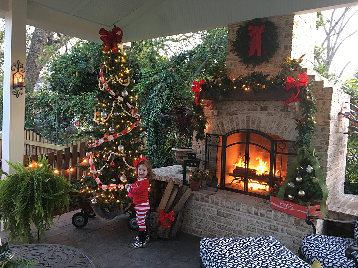 outdoor Christmas in garden